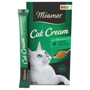 Miamor Cat Cream snack con pollo y verdura 5 x 15 g