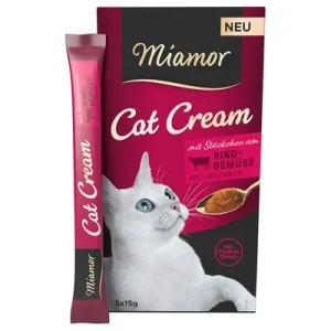 Miamor Cat Cream snack con vacuno y verdura 5 x 15 g