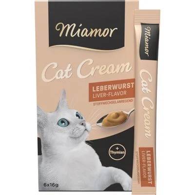Miamor Cat Snack crema de paté de hígado para gatos 6 x 16 g
