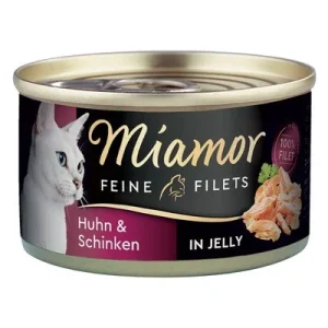 Miamor Filetes Finos 24 x 100 g - Pack Ahorro Pollo y jamón