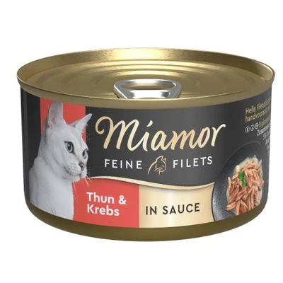 Miamor Filetes Finos en salsa 24 x 85 g Atún y cangrejo