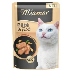 Miamor Pâté & Filet 10 x 85 g con pollo