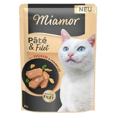 Miamor Pâté & Filet 30 x 85 g - Pack Ahorro con pollo