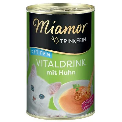 Miamor Trinkfein Vitaldrink 24 x 135 ml - Pack Ahorro Kitten con pollo