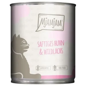 MjAMjAM 6 x 800 g Jugoso pollo y salmón salvaje