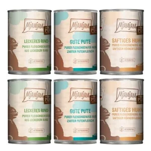 MjAMjAM con pura carne 6 x 400 g Pack mixto (3 variedades)