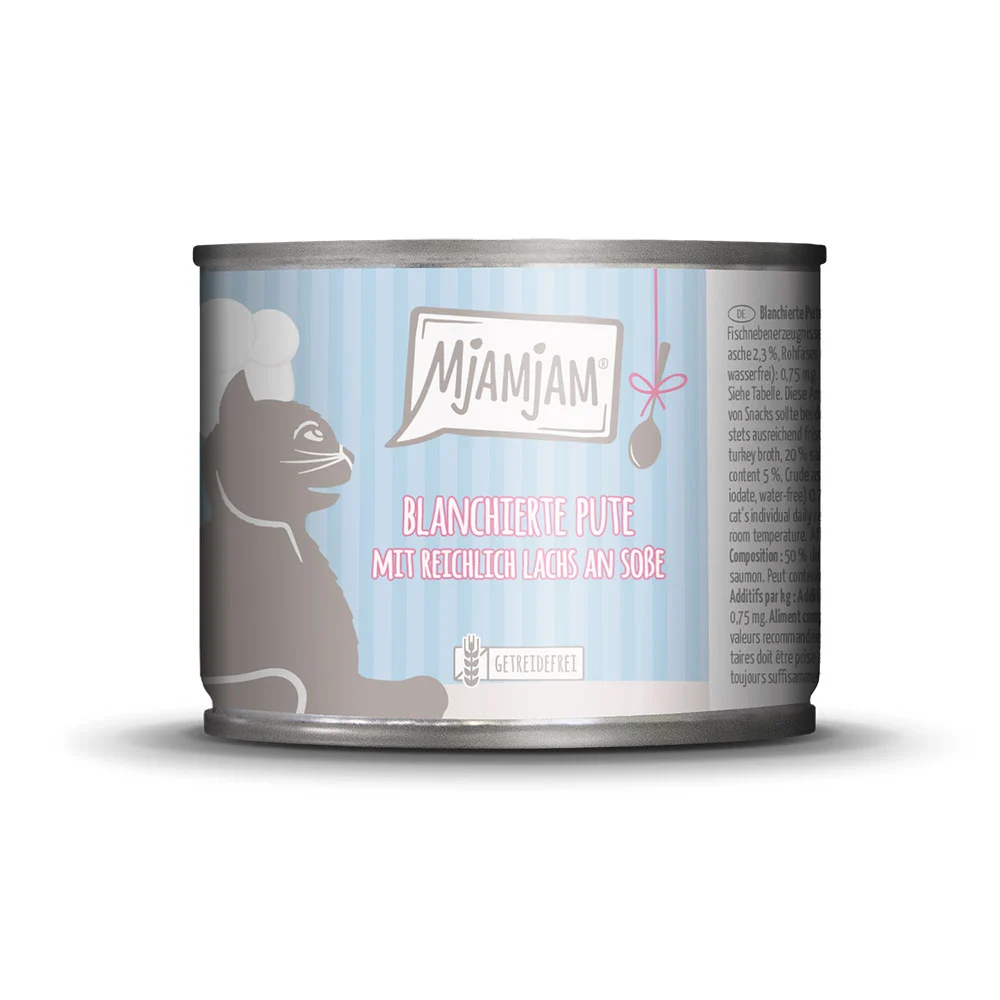 MjAMjAM Pavo con salmón en salsa 185 g (gatos)