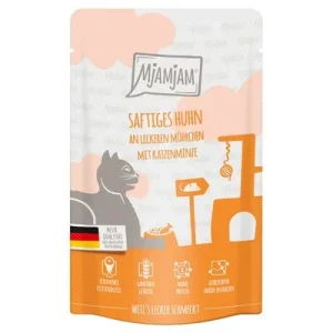 MjAMjAM Quetschie 12 x 125 g Jugoso pollo con sabrosas zanahorias