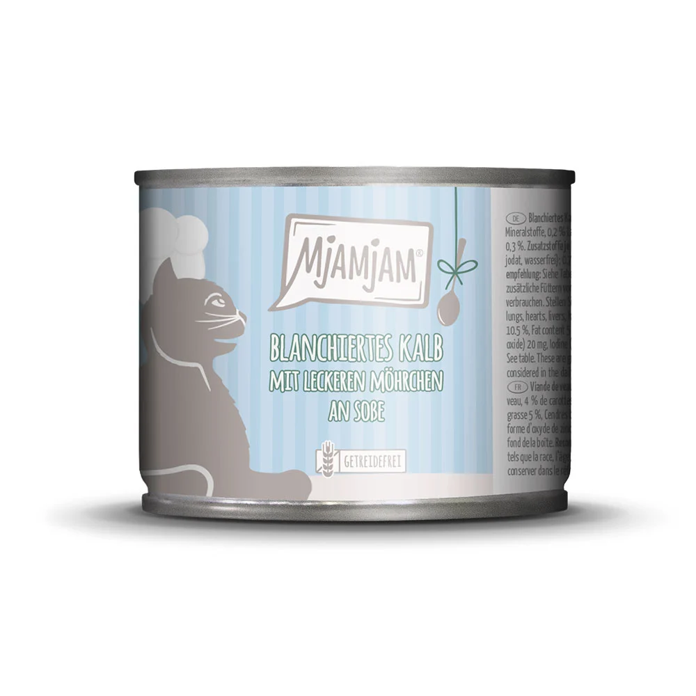 MjAMjAM Ternera con zanahorias en salsa 185 g (gatos)