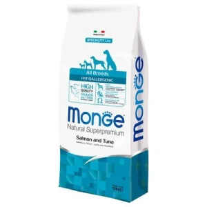Monge Super Premium 2 x 12 kg - Pack Ahorro All Breeds Hypoallergenic Salmón y atún