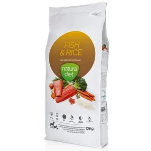 Natura Diet Adult con pescado y arroz pienso para perros 12 kg
