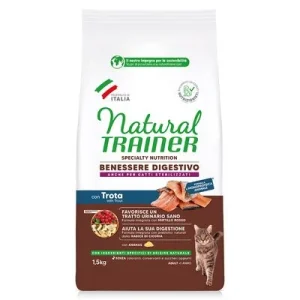 Natural Trainer Benessere Digestivo con trucha para gatos 1,5 kg