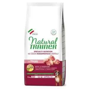 Natural Trainer No Grain Adult Medium & Maxi con cerdo 12 kg
