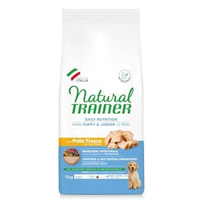 Natural Trainer Puppy & Junior Maxi con pollo 12 kg