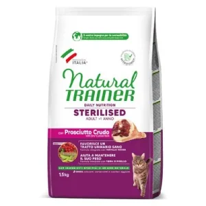 Natural Trainer Sterilised con jamón crudo 2 x 1,5 kg**