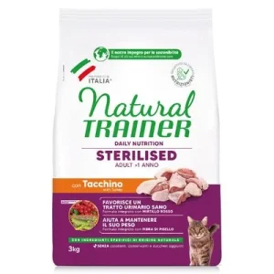 Natural Trainer Sterilised con pavo 3 kg