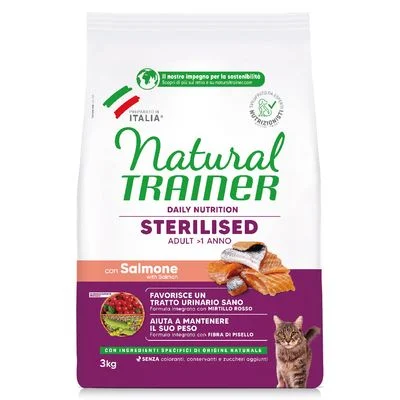 Natural Trainer Sterilised con salmón 3 kg