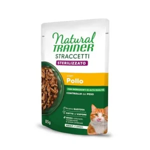 Natural Trainer Stracceti Adult Sterilised tiras en salsa 48 x 85 g Pollo