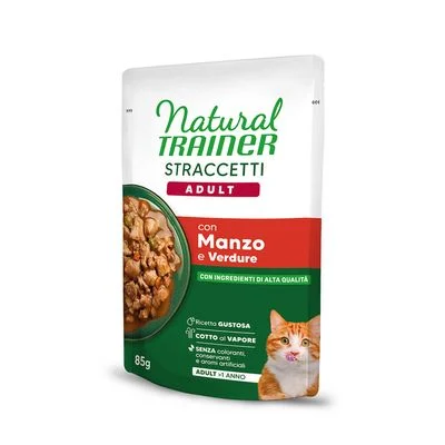 Natural Trainer Straccetti Adult tiras en salsa 22 x 85 g Vacuno