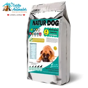 Naturdog Hipoalergenico GRAIN FREE (Sin Cereales) Perros Alergicos (4kg, 14kg y Pack Ahorro 2x14kg)