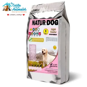 Naturdog LIGHT o SENIOR Pienso Perros Sobrepeso y Perros Mayores 4kg, 14kg y Pack Ahorro 2x14kg