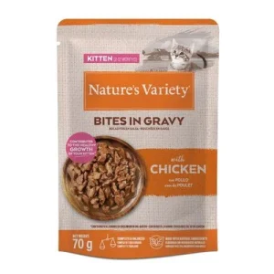 Nature's Variety Kitten Bites en salsa 28 x 70 g Pollo