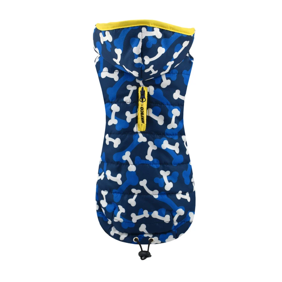 Nayeco Abrigo Acolchado Paws Print Azul para perros - Image 2