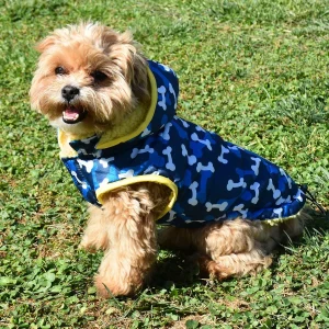 Nayeco Abrigo Acolchado Paws Print Azul para perros