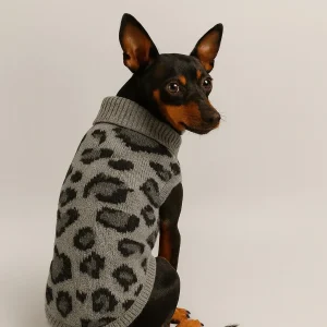 Nayeco Abrigo Leopard Jacquard Gris para perros