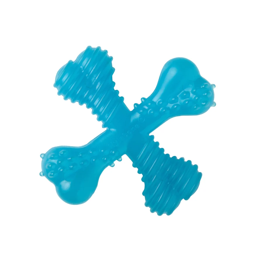 Nylabone Hueso X Mordedor Sabor a Carne para cachorros