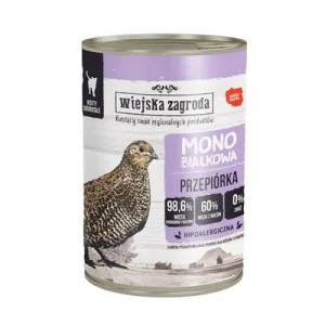 Pack ahorro Wiejska Zagroda Cat Monoprotein 24 x 400 g Codorniz