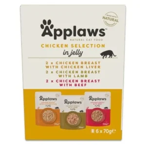 Pack de prueba Applaws Cat Pouch en gelatina 48 x 70 g - Pack Ahorro Selección de pollo
