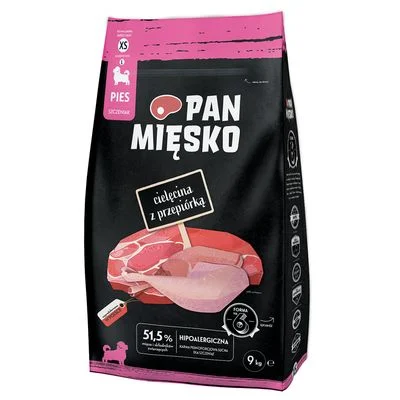 Pan Mięsko XS Puppy ternera con codorniz 9 kg