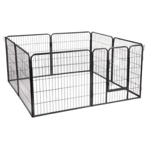 Parque metálico para cachorros y mascotas 8 piezas de 80 x 80 cm (L x Al)