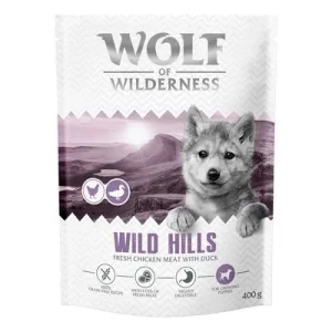 Pato Wolf of Wilderness Junior "Wild Hills" - sin cereales 400 g
