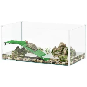 PawHut Acuario para Tortuga 60x35x28 cm Blanco 1 Article