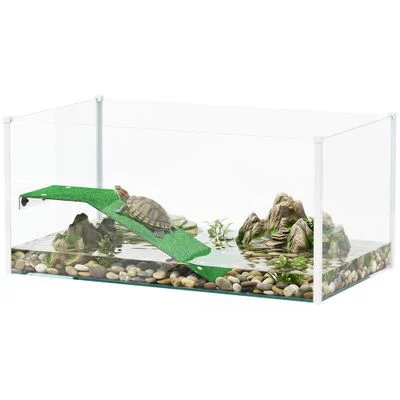 PawHut Acuario para Tortuga 60x35x28 cm Blanco 1 Article