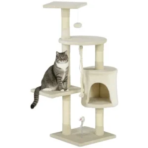 PawHut Árbol para Gato 40x40x116 cm Beige 1 Article