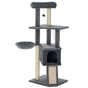 PawHut Árbol para Gato 48x40x127 cm Gris 1 Article