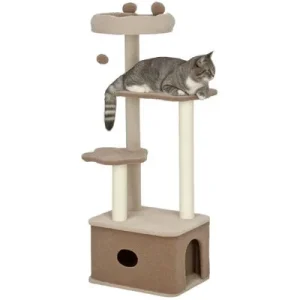 PawHut Árbol para Gato 48x40x133 cm Café 1 Article