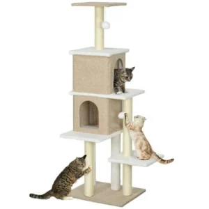 PawHut Árbol para Gato 48x40x140 cm Marrón 1 Article