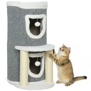 PawHut Árbol para Gato 50x36x76 cm Gris 1 Article
