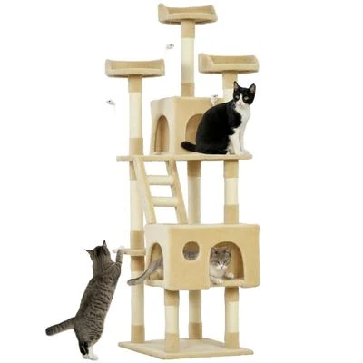 PawHut Árbol para Gato 60x50x181cm Beige 1 Article