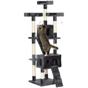 PawHut Árbol para Gato Gris