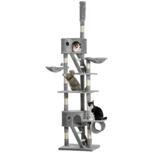 PawHut Árbol para Gato Gris Claro