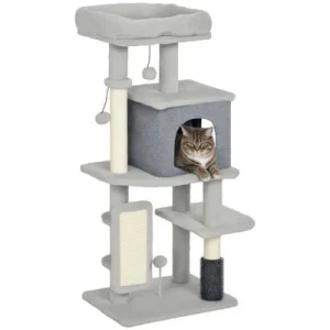 PawHut Árbol para Gato Gris Claro