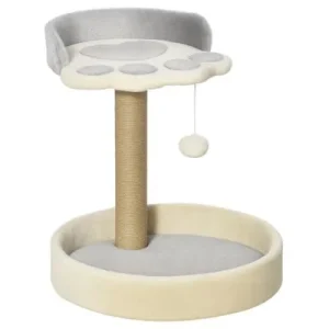 PawHut Árbol para Gato Gris Claro