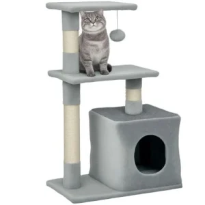PawHut Árbol para Gato Gris Oscuro