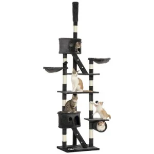 PawHut Árbol para Gato Gris Oscuro