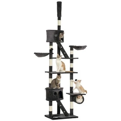 PawHut Árbol para Gato Gris Oscuro